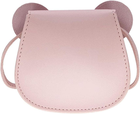 Little Girls Toddlers Mini Crossbody Shoulder Bag Coin Purse with Cute Mouse Ear Bowknot