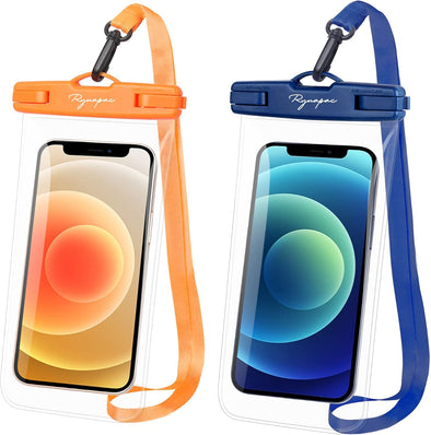 Waterproof Phone Pouch Bag - 7.5In Water Proof Cell Phone Case for Beach Travel Must Haves, IPX8 Dry Bag with Lanyard for Iphone 16 15 Pro Max Galaxy S25 S24 Ultra, Cruise Ship Essentials 2025