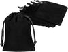 Shintop 10Pcs Velvet Drawstring Bags Wedding Gift Bags Velvet Cloth Jewelry Pouches (Black)