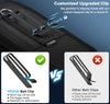 Ykooe Cell Phone Holster Compatible with Iphone 16/15/14/13/12 Pro Max & plus Models - Belt Clip and Card Holder, Black, XL