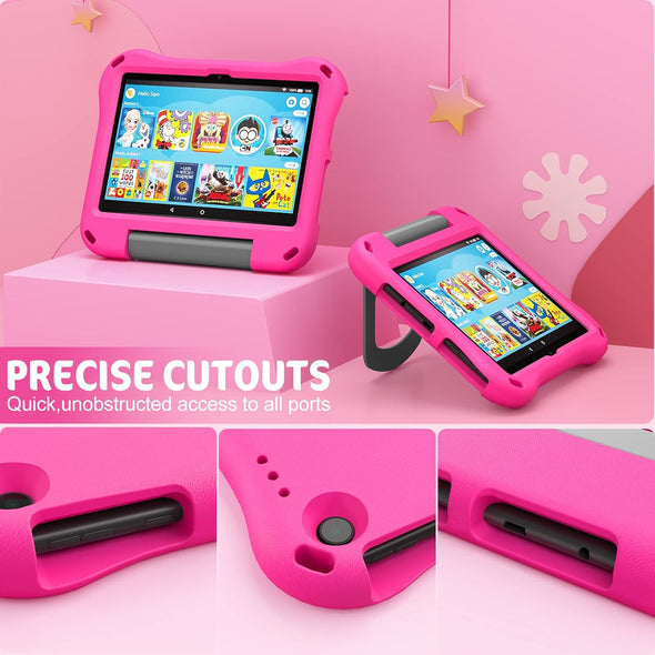 Fire HD 8 Tablet Case for Kids,Kindle Fire HD 8 Case,Amazon Fire Tablet 8 Cases,Dihines Shockproof Handle Stand Kids Case Cover for Amazon Kindle Fire HD 8/8 Plus(12/10Th Generation,2022/2024 Release)