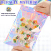 100 Pcs Mylar Bags, Smell Proof Bags with Clear Window, Resealable Holographic Bags for Snack, Cookie, Jewelry, Candy, Sealable Bag for Packaging, Mothers Day Gifts（2.4X3.9In）