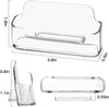 Vrupin 4 Pack Business Card Holder for Desk,Clear Acrylic Business Card Holder Display for Men, Business Card Display Business Card Stand for Exhibition, Home & Office