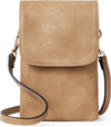 BOSTANTEN Vegan Leather Small Crossbody Bags for Women Designer Cell Phone Bag Wallet Purses Adjustable Strap