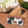 Cow Print Wallets for Women Bifold Credit Card Holder, Rfid Blocking, ID Window, Western Slim Wallet with Zipper Coin Pocket for Ladies, Cow Brown