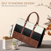 LOVEVOOK Laptop Bag for Women, 15.6 Inch Work Bags for Women, Vintage Leather Laptop Tote Bag, Waterproof Computer Bags with Clutch Purse, Large Capacity Briefcase, Business Office Handbag for Work