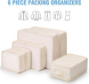 Mossio 6 Set Packing Cubes with Shoe Bag - Lightweight Travel Luggage Suitcase Organizers