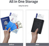 Passport Holder, Passport Cover with Credit Card Slot and Boarding Pass Slot Combo, Passport Wallet Case Book Travel Must Have, RFID Blocking Leather Travel Accessories, Black