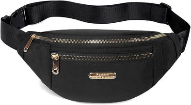 Fanny Pack Waist Pack for Women, Fashion Waist Bag with Adjustable Strap for Travel Sports Running Black