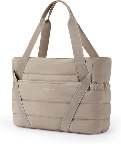 BAGSMART Tote Bag for Women with Zipper, Yoga Mat Bag Gym Tote for Travel, Work, Sport