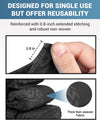 X-Large 100 Count Shoe Covers Disposable Non-Slip, Premium Cloth Boot Covers, Slip-Resistant, Durable, Breathable, Non-Toxic, Recyclable, Stretchable Fits up to Size 13 US Men - Black