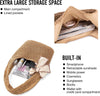 Straw Beach Bag for Women - Handmade Raffia Woven Tote Handbag, Summer Mesh Beach Purse for Vacation Holiday Gift 2025