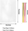 Cello Cellophane Treat Bags,5X7 Inches Clear Cellophane Bags 200 Pcs OPP Plastic Treat Bags with 200 Twist Ties for Gift Wrapping,Packaging Candies,Dessert,Bakery, Cookies, Chocolate,Party Favor