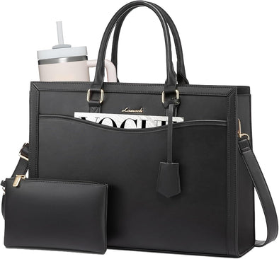 LOVEVOOK Laptop Tote Bag for Women, Office Work Bag Briefcase Fit for 15.6 Inch Laptop, Large Capacity Teacher Bag Handbag