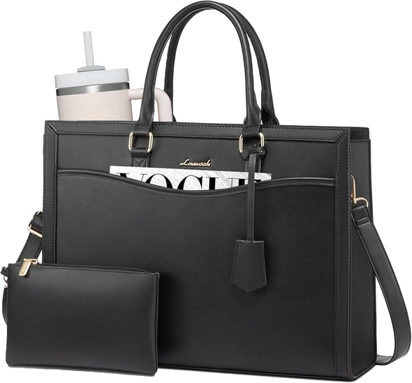 LOVEVOOK Laptop Tote Bag for Women, Office Work Bag Briefcase Fit for 15.6 Inch Laptop, Large Capacity Teacher Bag Handbag
