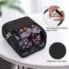 Makeup Brush Case Stand-Up Makeup Cup Travel Professional Cosmetic Bag Artist Storage Bag Large Makeup Brush Bag with Adjustable Divider (Large, Black)