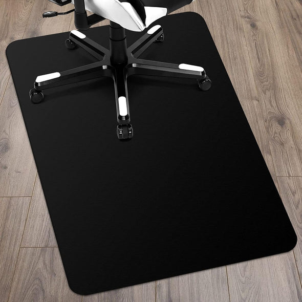 Kuyal Chair Mat for Hardwood Floor 36 X 48 Inches Rectangle Floor Mats Wood/Tile Protection Mat for Office & Home, Black