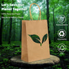 Small Brown Paper Bags with Handle Kraft Gift Bags 100 Pack, 5.25X3.25X8.25 Inch Small Gift Bag for Wedding, Christmas, Birthday Party Favors, Grocery, Craft, Retail Shopping, Goody, and Business
