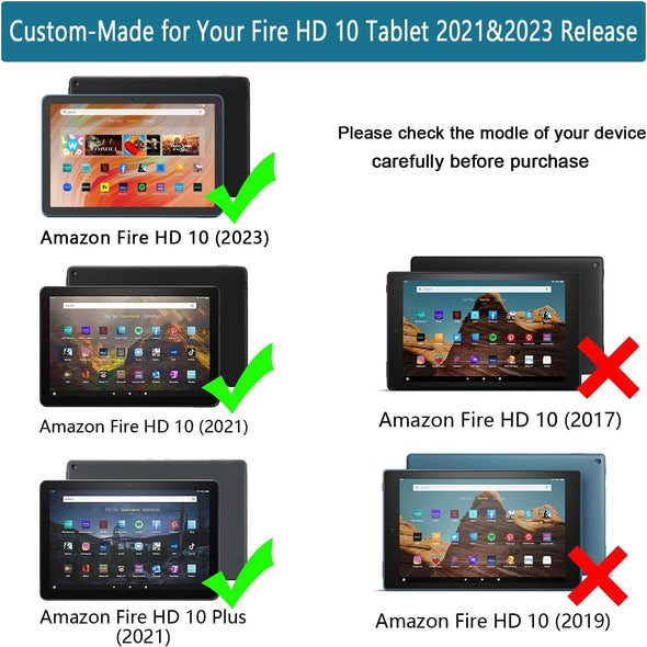 Fire HD 10 & Fire HD 10 plus Tablet Case for Kids(11Th Generation, 2021 Release) - DICEKOO Lightweight Shockproof Kid-Proof Cover with Stand for Kindle Fire HD 10 Kids Tablet & Kids Pro Tablet - Pink