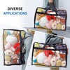 SGHUO Blanket Storage Bags 60L Extra Large Plastic Vinyl Clear Storage Bag for Clothes, Comforter, Bedding, Moving Bags with Zipper and Reinforced Handle (4Pcs)