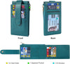 Chelmon Womens Wallet Slim RFID Blocking Bifold Multi Card Case Wallet with Zipper Pocket (Peacock Blue)
