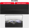 Raylove Unisex Leathers Hard Shell Eyeglasses Cases, Protective Case for Glasses