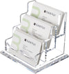 Business Card Holder Display for Desk, Clear Acrylic Cards Organizer 3 Tier 3 Slots, Business Card Stand for Men and Women 1 Pack (3 Slots) 3Slots…