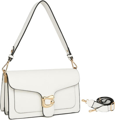 Travistar Crossbody Bags for Women Trendy - Small Cross Body Purse Shoulder Bag Leather Handbags Evening Clutch with 2 Straps