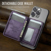 Defencase for Magsafe Wallet Magnetic Card Holder RFID Blocking, PU Leather Minimalist Phone Wallet Compatible with Magsafe Phones and Cases for Iphone 16/15/ 14/13/ 12/ Pro/Max/Plus, Purple