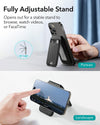 ESR for Magsafe Wallet, Phone Wallet with Adjustable Stand for Iphone 15/14/13/12, Not for Iphone 13/12 Mini, 3 Card Holder, Vegan Leather, Black Carbon Fiber