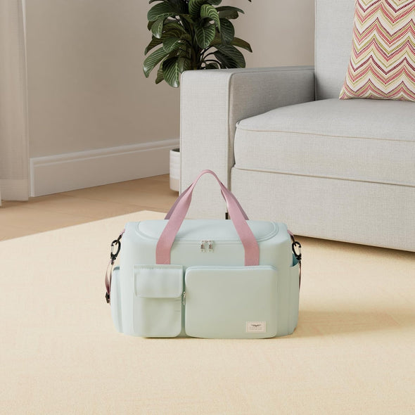 FIORETTO Women'S Gym Duffle Bag with Shoes Compartment, 37L Capacity, Ideal for Travel, Gym, Sports, Duffel, Weekender