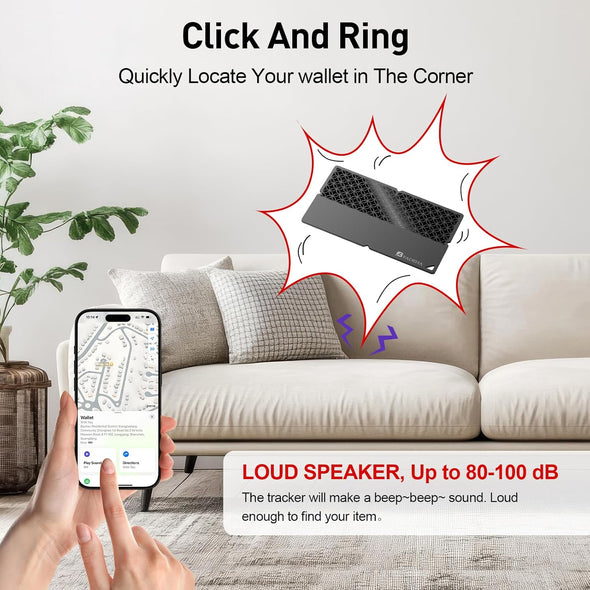 [Apple Mfi Certified] Air-Tags (Ios Only) Bluetooth Tracker with Apple Find My, Iphone Smart Card Wallet Finder GPS Tracker, 5-10 Years Battery, Keys Finder and Item Locator for Keys, Bags, Passport