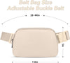 JSJ Mini Fanny Pack for Women & Men,Valentines Day Gifts for Girls Teens Kids Daughter Sister Her,Trendy Stuff Crossbody Bags Cute Everywhere Belt Bags.(Creamy)