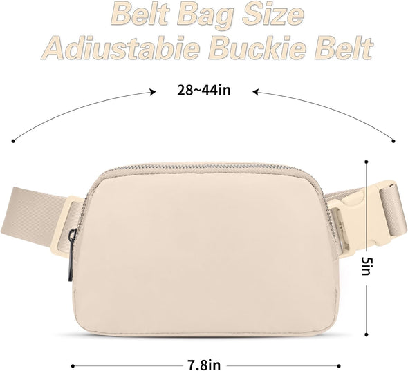 JSJ Mini Fanny Pack for Women & Men,Valentines Day Gifts for Girls Teens Kids Daughter Sister Her,Trendy Stuff Crossbody Bags Cute Everywhere Belt Bags.(Creamy)