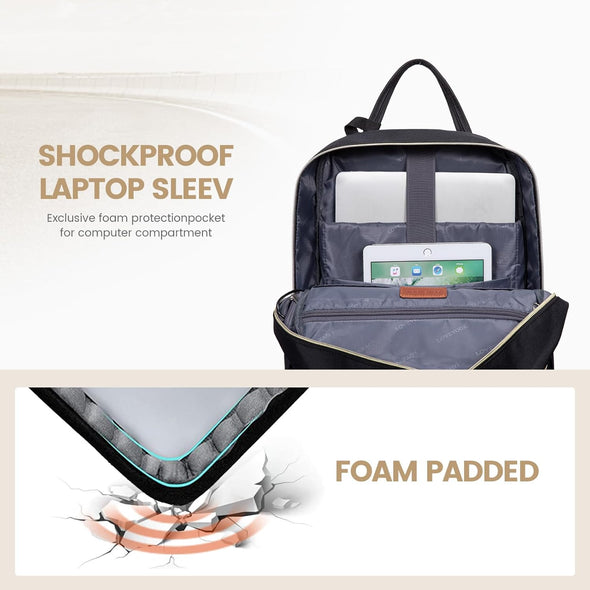 LOVEVOOK Laptop Backpack Women,Large Capacity 17.3 Inch Laptop Bag Travel Backpack for Women,Computer Work College Teacher Backpacks with USB Port,Waterproof Personal Item Backpack Casual Daypack