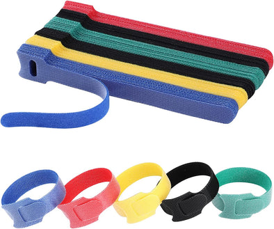120PCS 6 Inch Cable Ties Reusable Multi-Purpose Wire Ties Cord Organizer Adjustable Cable Management 5 Colors