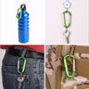 6PCS Black Carabiner Caribeaner Clip,3" Large Aluminum D Ring Shape Carabeaner with 6PCS Keyring Keychain Hook…