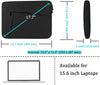 Laptop Case Sleeve 15.6 Inch, Durable Shockproof Protective Computer Carrying Cover with Front Pocket, Briefcase Handbags Laptop Sleeve Bag for 15.6 Inch HP, Dell, Acer, Asus, Notebook, Black