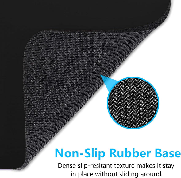 Dapesuom Small Mouse Pad, 6 X 8 Inch Thick Rubber Premium-Textured Non-Slip Portable & Washable Mini Mouse Mat for Women Men Wireless Laptops Keyboard Tray Gaming Work Computer Office Travel, Black