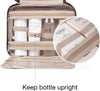 Toiletry Bag Travel Bag with Hanging Hook, Water-Resistant Makeup Cosmetic Bag Travel Organizer for Accessories, Shampoo, Full-Size Container, Toiletries (Baby Pink, Medium)