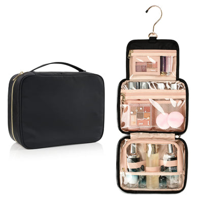 CUBETASTIC Travel Toiletry Bag, Makeup Bag for Women, Portable Water-Resistant Small Travel Bag for Toiletries & Cosmetic Essentials