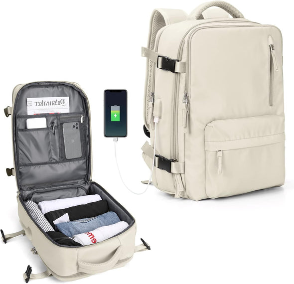 WONHOX Large Travel Backpack Carry on Flight Approved Laptop Work Business Backpack for Women Men Mochila De Viaje