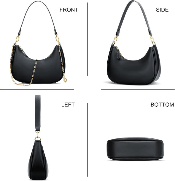 KKXIU Shoulder Bag for Women Small Purse Cute Clutch Hobo Handbag Trendy Crescent Bag