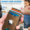 Airtag Wallet Mens Wallet with Money Clip Gift Boxed,Slim Front Pocket Wallet RFID Blocking Pop-Up Card Case in Magnetic Leather Flip