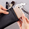 TRIUMPH VISION Squeeze Leather Sunglasses Pouch - 3 Pack Spring Storage Glasses Pouch Holder