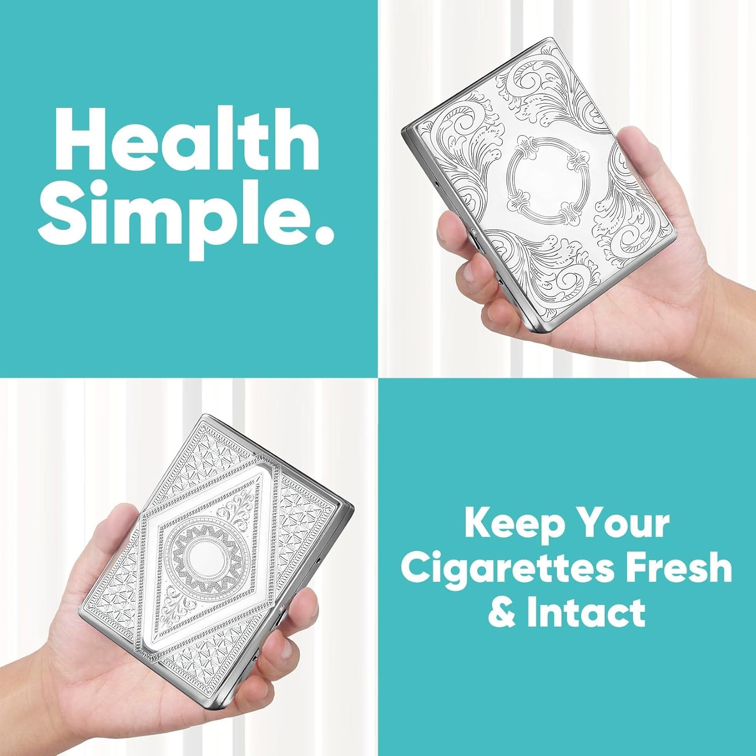 Hikeep Cigarette Case (2 Pack), Cigarette Holder Case, Smoking Accesso ...