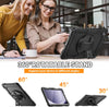 SEYMAC Case for Samsung Galaxy Tab A9+/ A9 plus Case 11" 2023 (SM-X210/X216/X218), Heavy Duty Shockproof Protective Case with Screen Protector, Rotating Stand and Hand/Shoulder Strap, Black