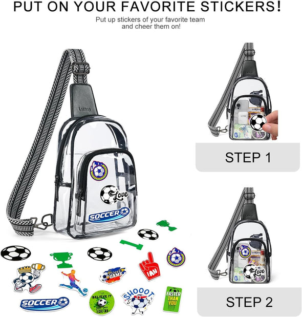 Clear Bag for Stadium Events, Clear Purse for Women Stadium Crossbody Bag, Transparent Bag for Concerts Sports