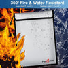 Fireproof Waterproof Money Document Bag - 3 Pack Safe Upgraded Zipper Bags, Fire & Water Resistant Storage Organizer Pouch for A4 A5 Documents Holder,File,Cash,Jewelry,Passport,Tablet,Laptop (Gray)