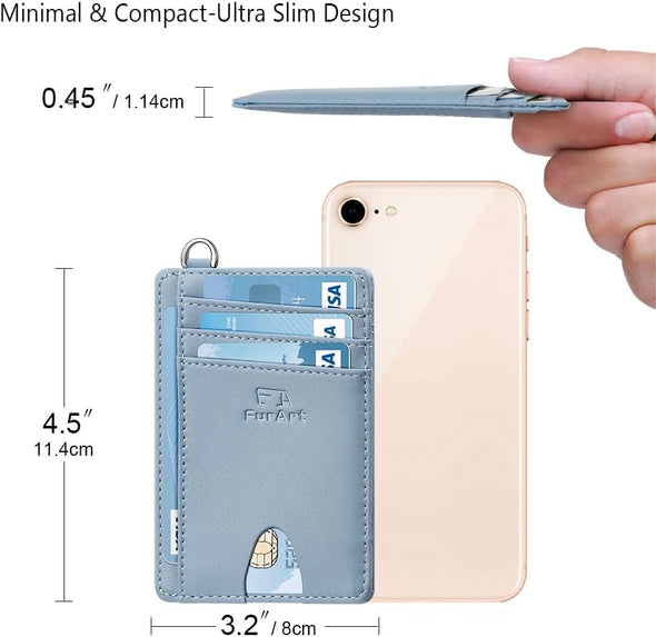 Furart Slim Minimalist Wallet, Front Pocket Wallets, RFID Blocking, Credit Card Holder for Men & Women